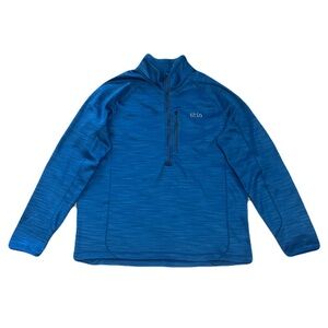 Stio Glide Powerstretch Half Zip Pullover Fleece in Heathered Blue, size XL